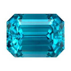 Zircon Emerald 6.85 carat Blue Photo