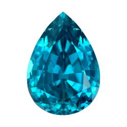 Zircon Pear 4.19 carat Blue Photo