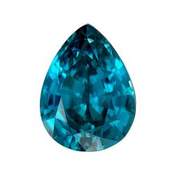 Zircon Pear 2.60 carat Blue Photo