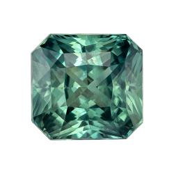 Sapphire Radiant 3.55 carat Blue Green Photo