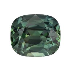 Sapphire Cushion 4.04 carat Green Photo