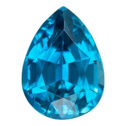 Zircon Pear 5.74 carat Blue Photo