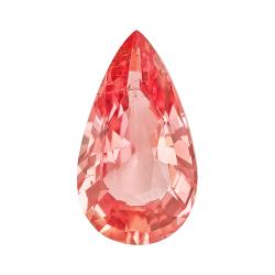 Sapphire Pear 1.58 carat Pink Orange Photo