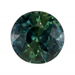 Sapphire Round 4.13 carat Blue Green Photo