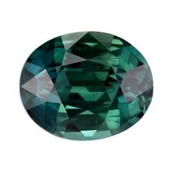 Sapphire Oval 3.73 carat Blue Green Photo