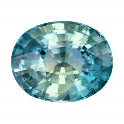Sapphire Oval 4.03 carat Blue Green Photo