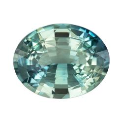 Sapphire Oval 3.09 carat Blue Green Photo