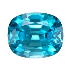Zircon Cushion 4.95 carat Blue Photo