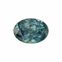 Sapphire Oval 0.87 carat Blue Green Photo