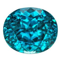 Zircon Oval 9.54 carat Blue Photo