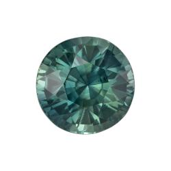 Sapphire Round 2.10 carat Blue Green Photo