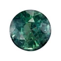 Sapphire Round 4.02 carat Blue Green Photo