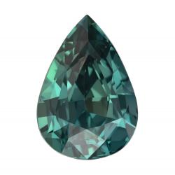Sapphire Pear 3.54 carat Blue Green Photo