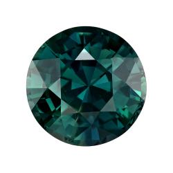Sapphire Round 3.66 carat Blue Green Photo