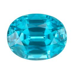 Zircon Oval 5.30 carat Blue Photo