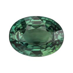 Sapphire Oval 3.01 carat Blue Green Photo