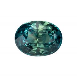 Sapphire Oval 1.53 carat Blue Green Photo