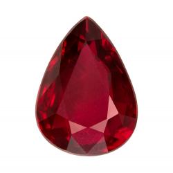 Ruby Pear 3.02 carat Red Photo