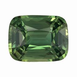Sapphire Cushion 4.10 carat Green Photo