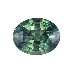 Sapphire Oval 2.10 carat Green Photo