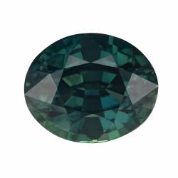 Sapphire Oval 3.66 carat Blue Green Photo