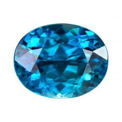 Zircon Oval 5.64 carat Blue Photo