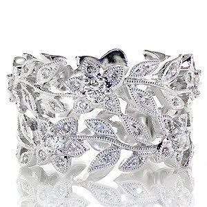 Platinum Lace Diamond Eternity Wedding Band - Judith Arnell Jewelers