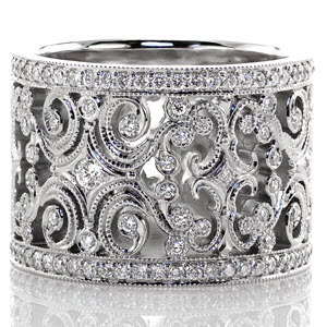 Pittsburgh unique filigree wedding rings.