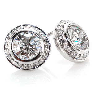 Image for Round Halo Earrings