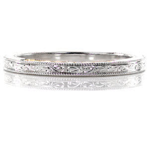 Filigree wedding hotsell band platinum