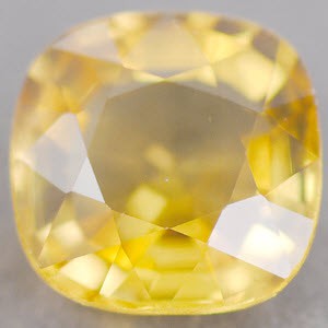 Sapphire Cushion 0.71 carat Yellow Photo