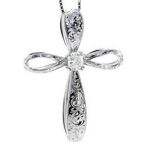Image for Engraved Diamond Cross
