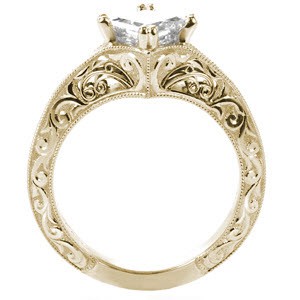 Antique engagement rings in Fort Worth with filigree and relief scroll hand engraving.