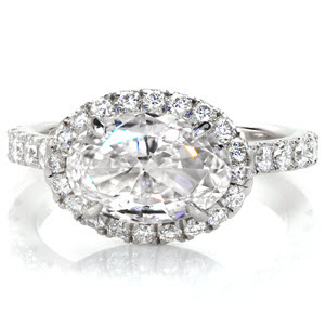 Dallas oval diamond halo engagement rings.