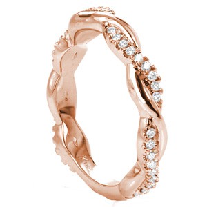Micro pave rose gold wedding bands in Ann Arbor are the perfect way to say "I Do!".