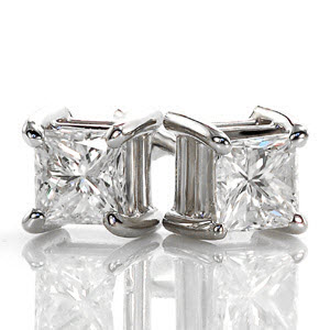 Image for .74 ct tw Princess Studs