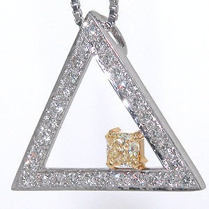 Image for Fancy Yellow Triangle Diamond Halo- .37 ct. 